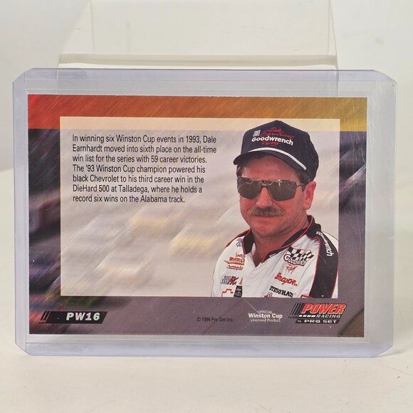 Dale Earnhardt 1994 Pro Set Racing Card PW16 - Picture 2 of 9